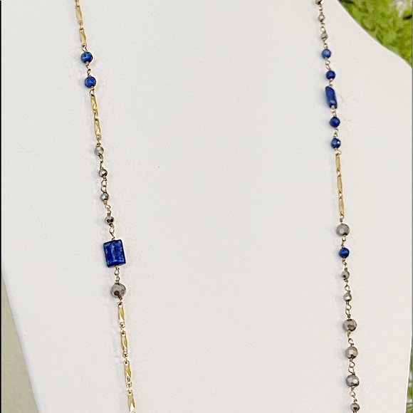 BCBG Max AZRIA long gold necklace